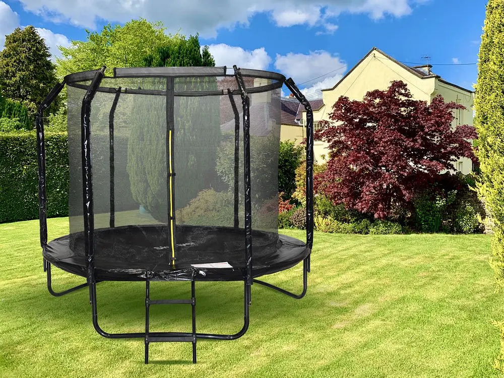 Батут садовий SkyFlyer Black 8 футов зі сходами 244 см (TR0033) - фото 14