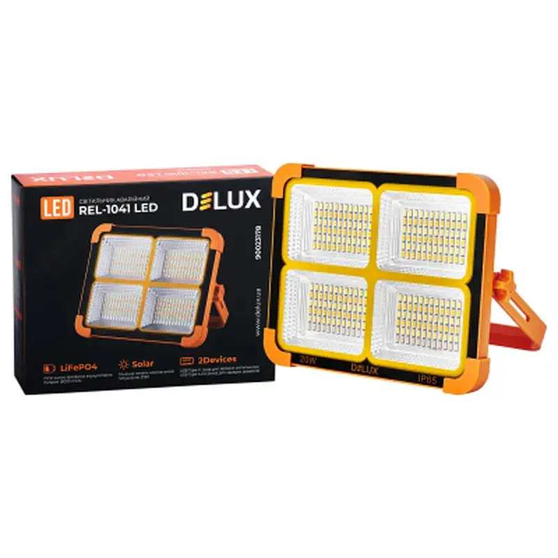 Прожектор Delux REL-1041 ( 3.7V 8000mAh) 288 LED 20Вт IP65 (90023178) - фото 6