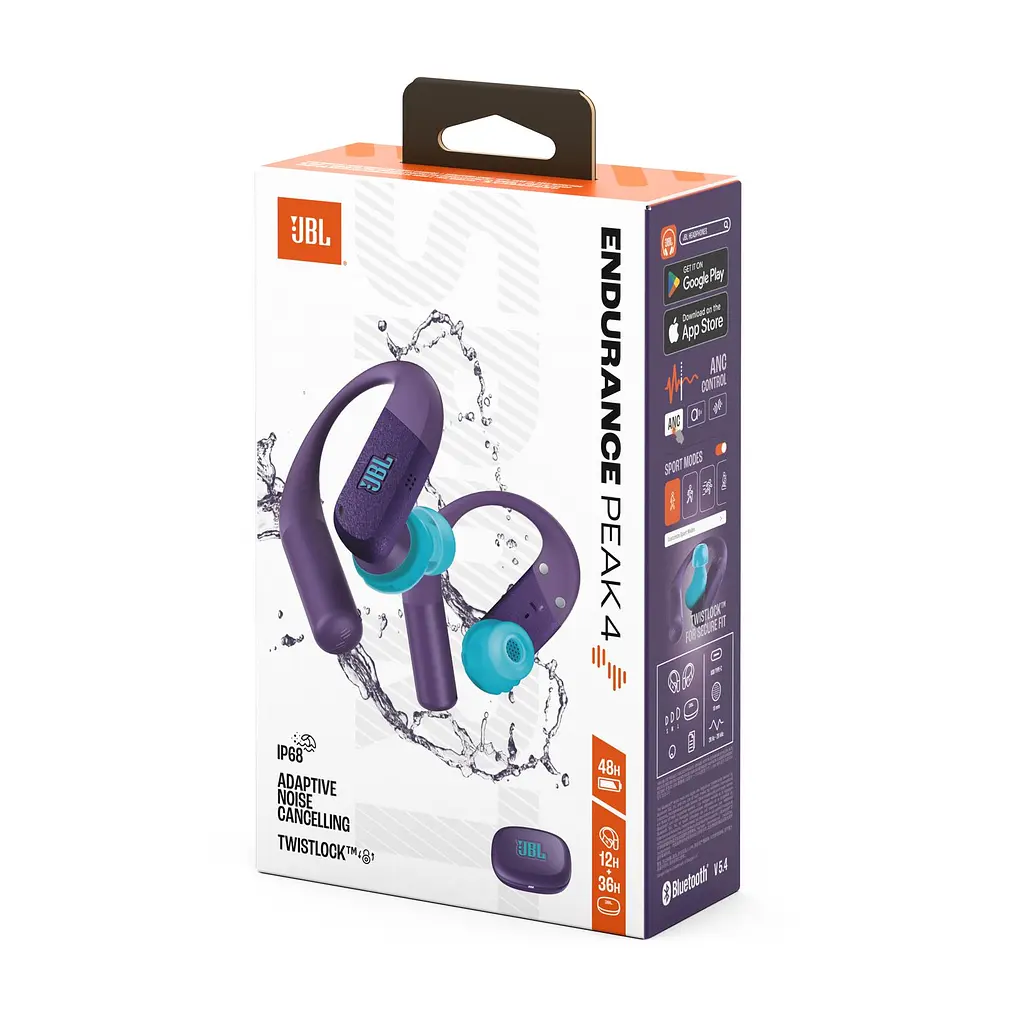 Спортивні бездротові TWS-навушники JBL Endurance Peak 4 Purple - фото 2