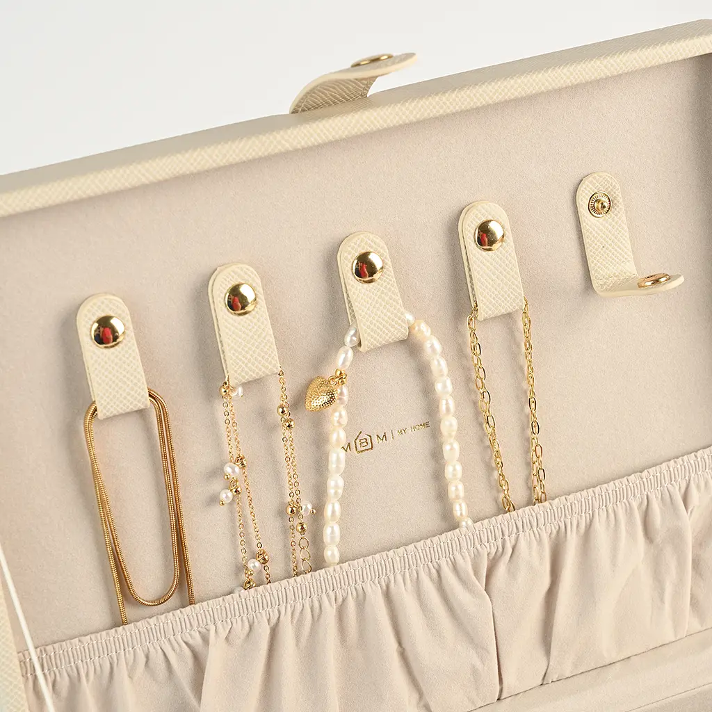 Органайзер для прикрас МВМ My Home Пектораль дворівневий 260х200х115 мм бежевий (FH-49 BEIGE) - фото 8