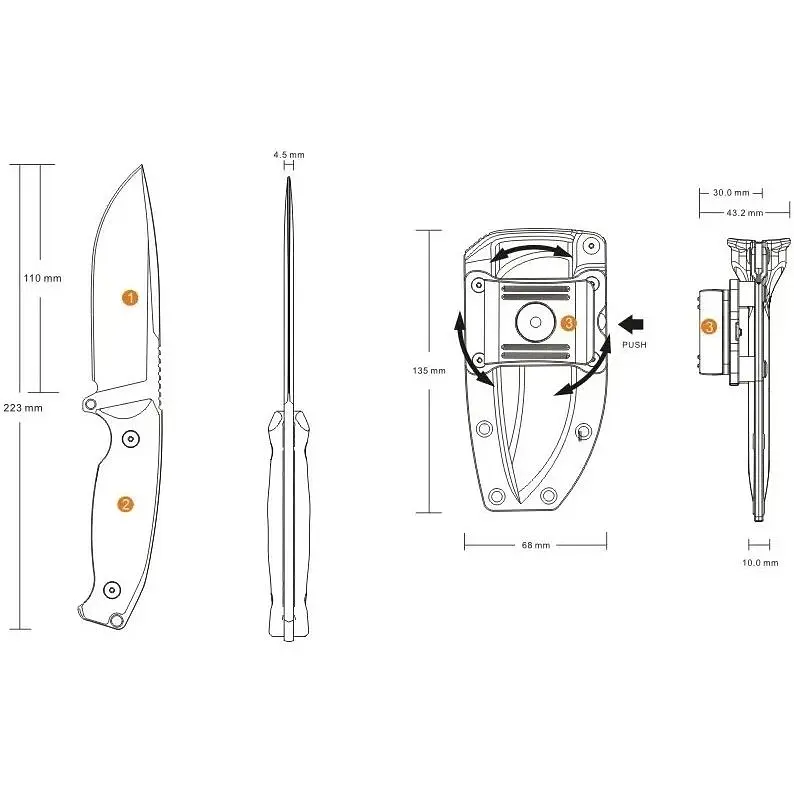 Ніж Ruike Jager F118-B - фото 2