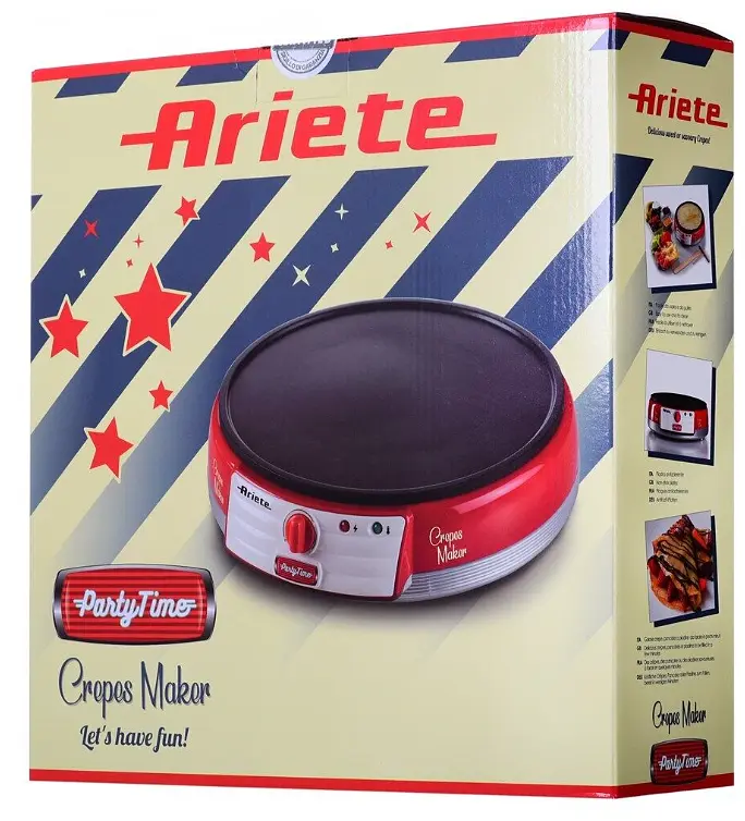 Блинница Ariete Crepes Maker Party Time 0202 красная - фото 6