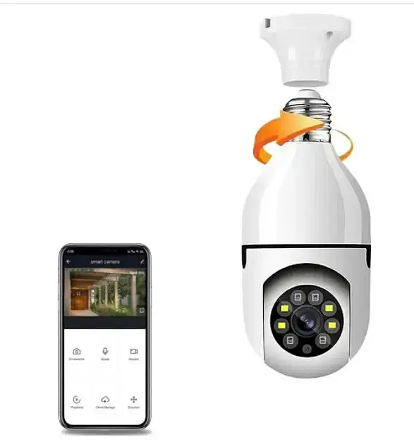 Камера видеонаблюдения XPRO с панорамным обзором 360° V380 Bulb Camera 2MP FHD (41082-15334_506) - фото 2
