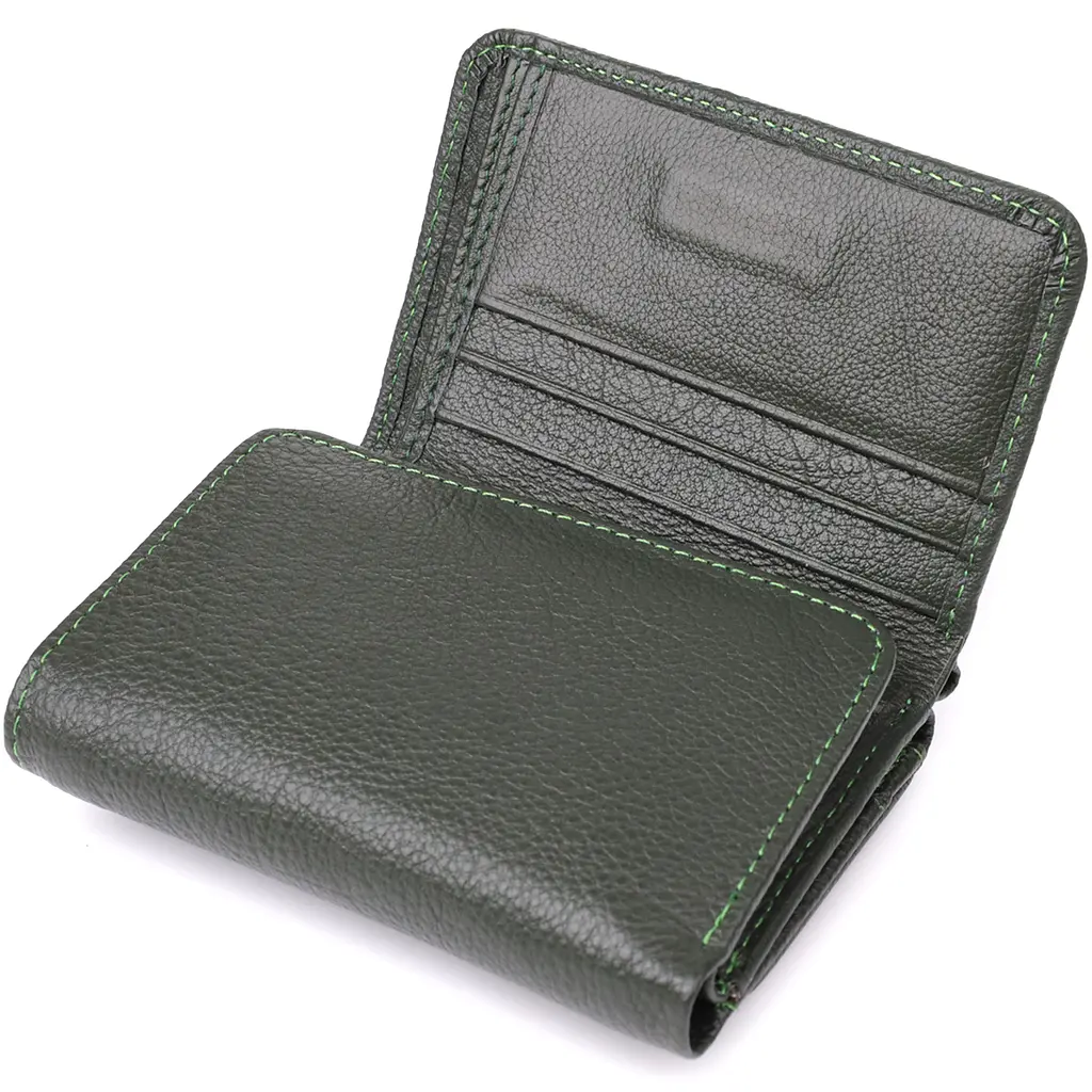 Жіночий гаманець компактного розміру з натуральної шкіри ST Leather 11.5х8.5х2 см acs0029647 - фото 6