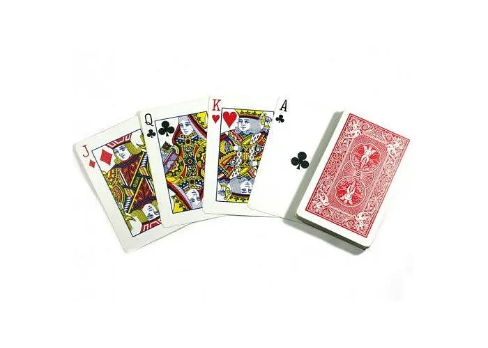 Карты игральные United States Playing Card Company Bicycle Rider Back Bridge Size Standard Index (red blue) (0086) - фото 4