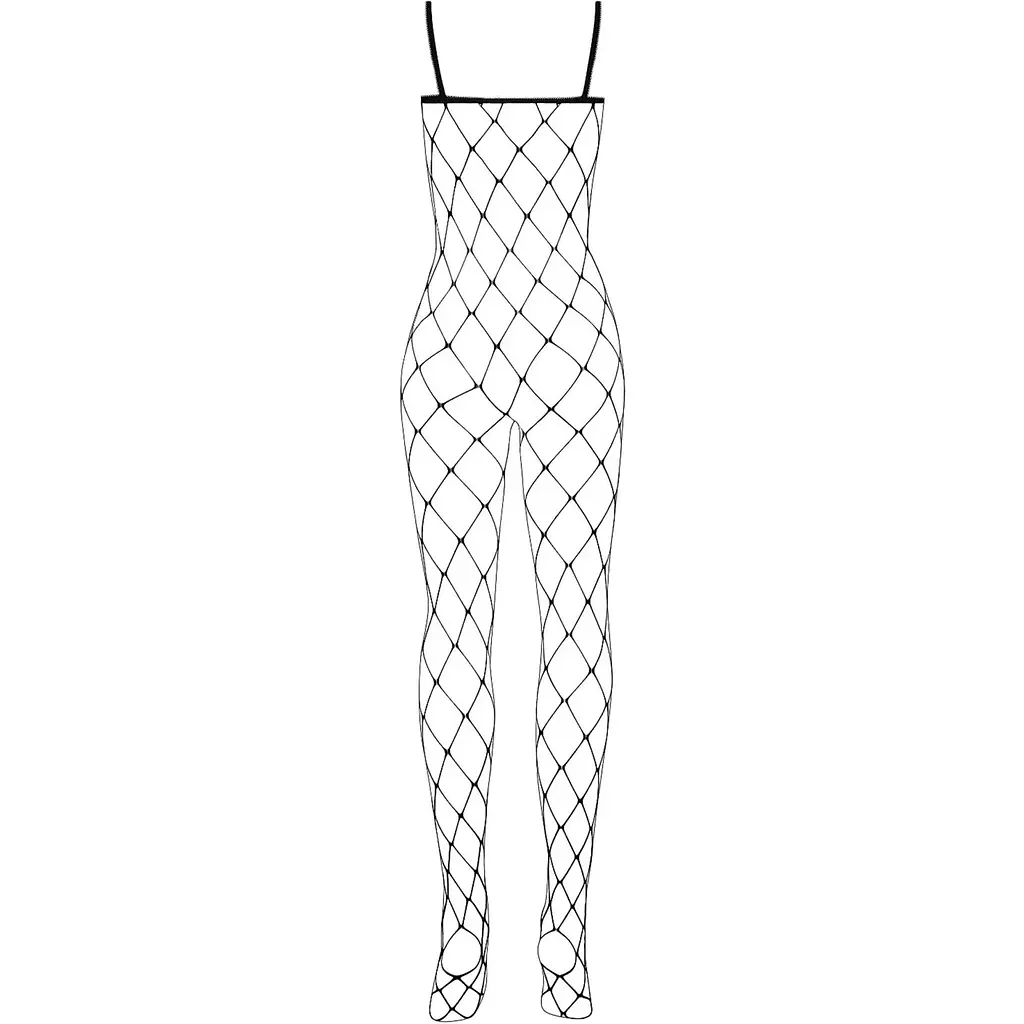 Бодістокінг з великим вічком і відкритими грудьми Obsessive Bodystocking N102 S/M/L, чорний - фото 4