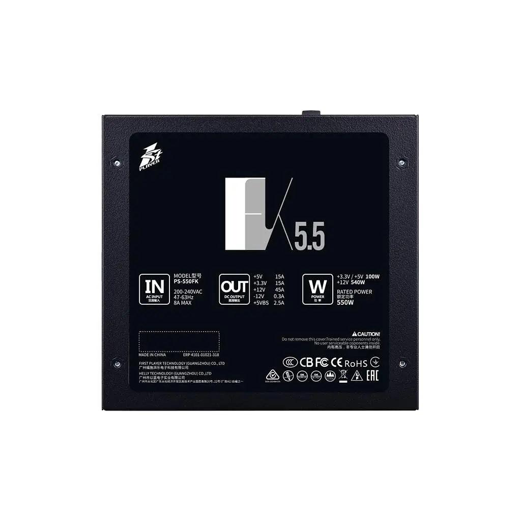 Блок питания 1stPlayer 550W (FK-550-BK-EU) - фото 4