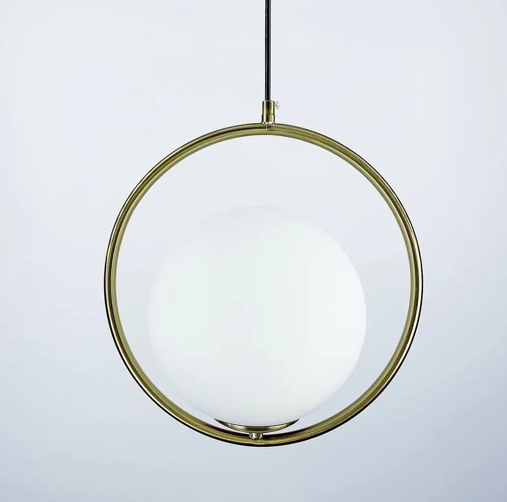 Подвесной светильник в корпусе латунь в форме круга Line F | Ст. AA356-200 M - фото 3