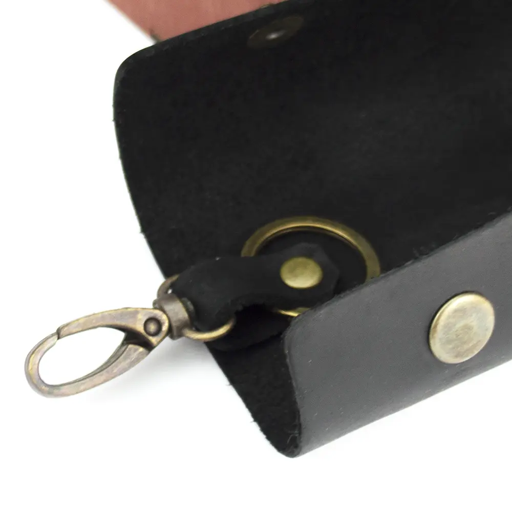 Подарочный набор мужской в коробке Handycover №46 (черный) ключница, обложка на документы и паспорт - фото 5