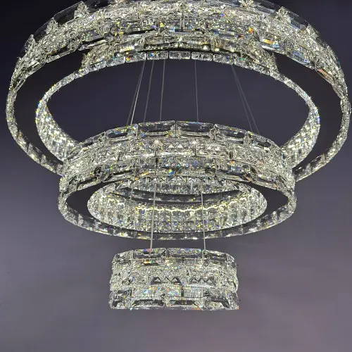 Люстра кільця Linisoln 7896-60x40x20 метал, кришталь LED 80 Вт 120-50 см - фото 6