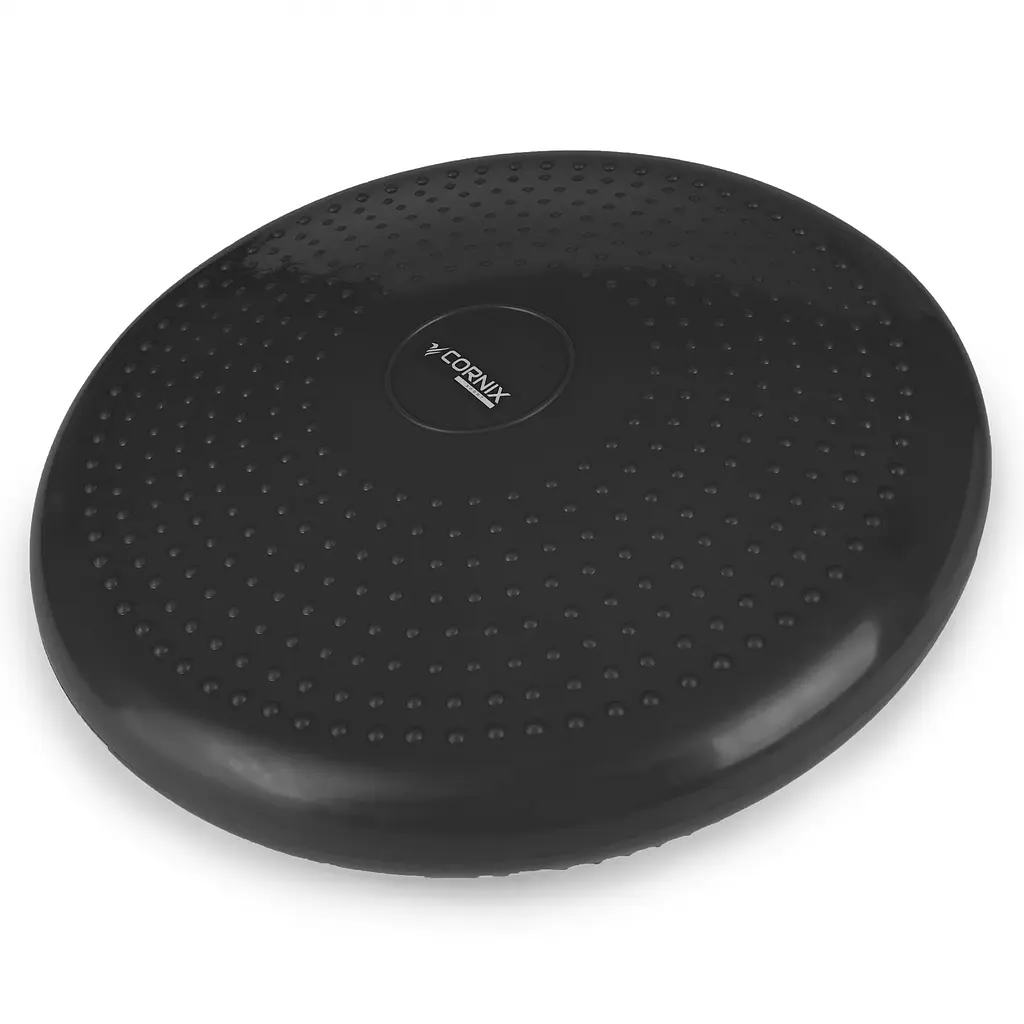 Балансувальна подушка-диск Cornix 33 см (сенсомоторна) масажна XR-0052 Black - фото 4