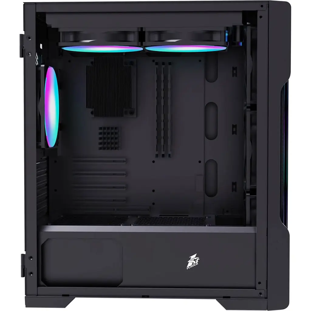 Корпус 1stPlayer T3-BK-4F1 Black [134427] - фото 2
