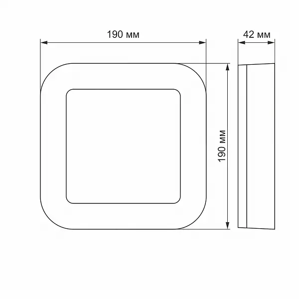 LED светильник ART IP65 квадратный VIDEX 15W 5000K - фото 5