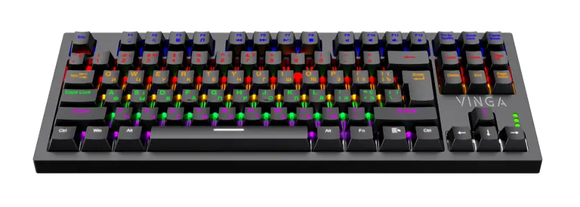 Клавіатура Vinga KBGM-110 Blue Switch RGB Black (KBGM-110 Black) - фото 2