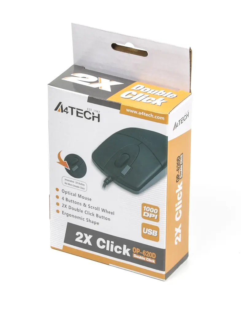 Миша A4Tech OP-620-D USB Black - фото 4