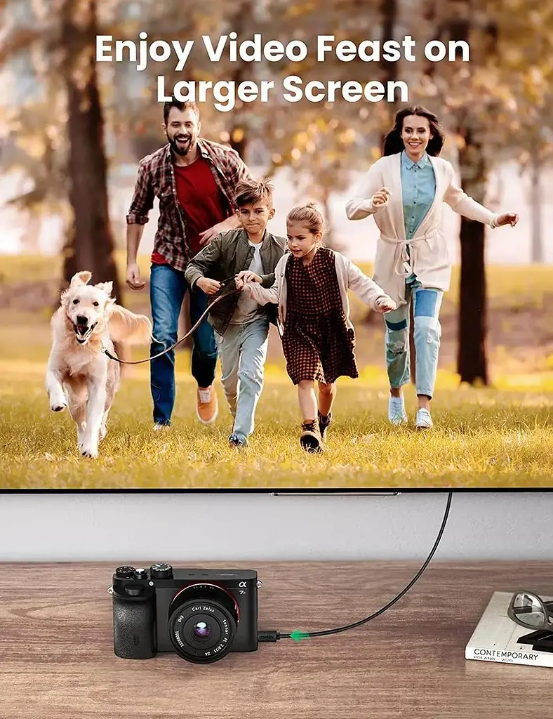 Перехідник кабель UGREEN Micro HDMI-HDMI 2.0 4K 60 Гц підтримка 3D, Ethernet, HDR, ARC 1 м (30148) - фото 5