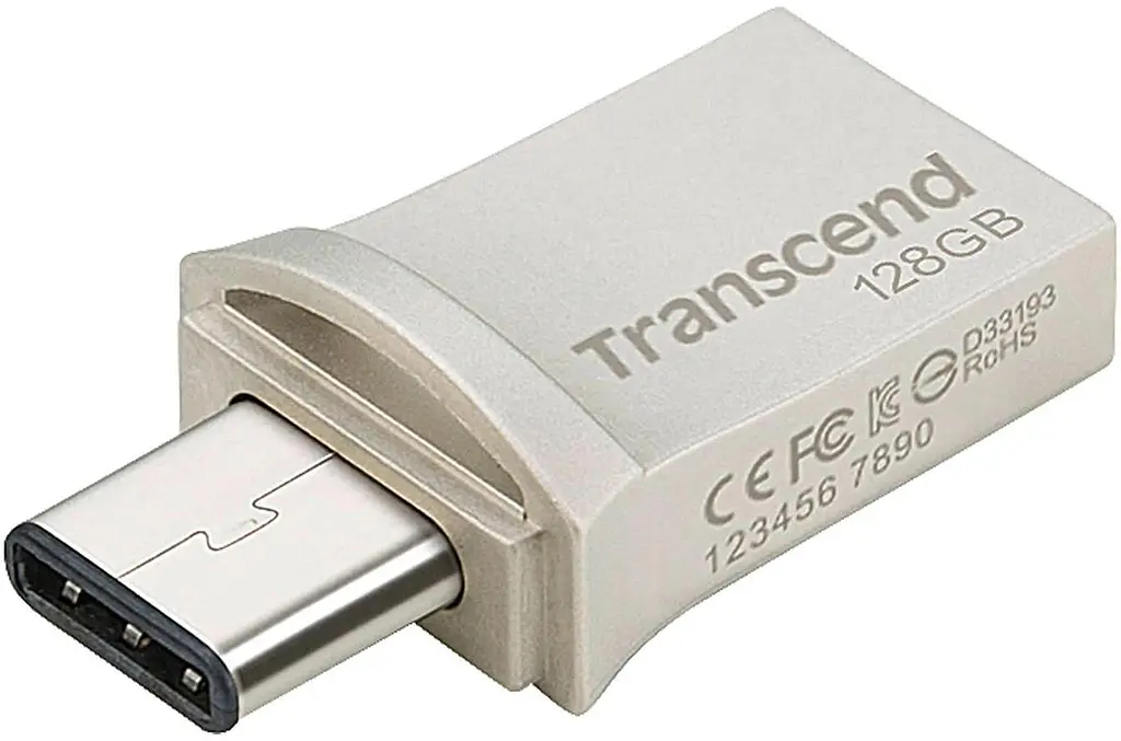 Флеш-накопичувач Transcend 128GB JetFlash 890 Silver USB 3.1/Type-C (TS128GJF890S) - фото 4