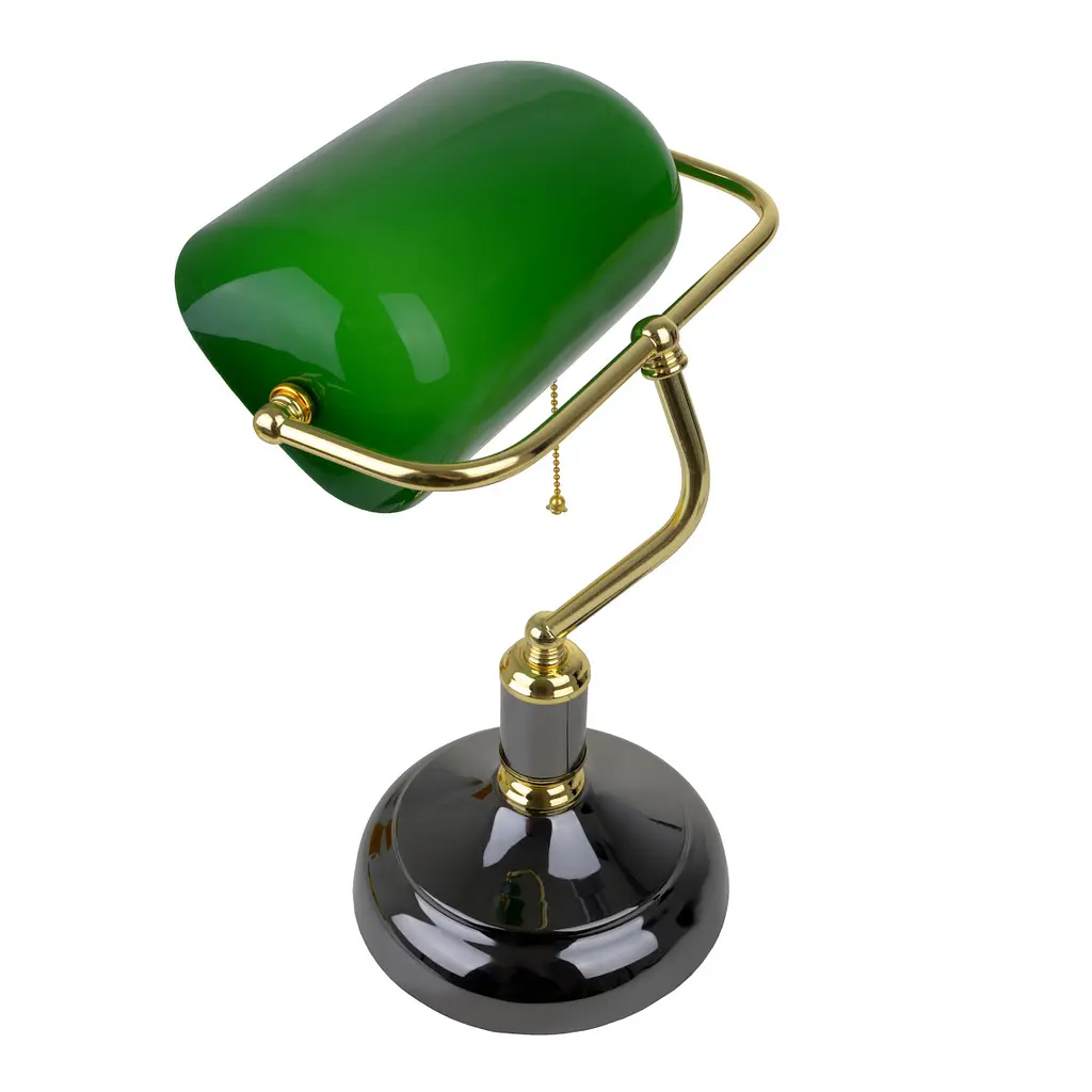 Настільна лампа Brille банківська зелена MTL-52 E27 PN - фото 11