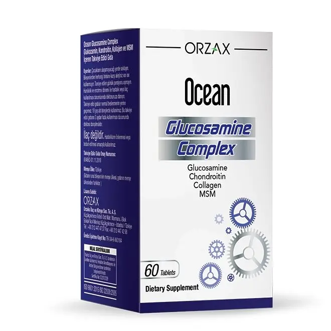Хондропротектор Orzax Ocean Glucosamine Complex, 60 таблеток для підтримки суглобів та хрящів
