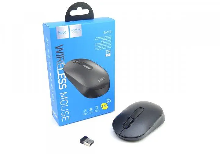 Комп'ютерна миша Hoco GM14 Platinum 2.4G business wireless mouse чорний - фото 2