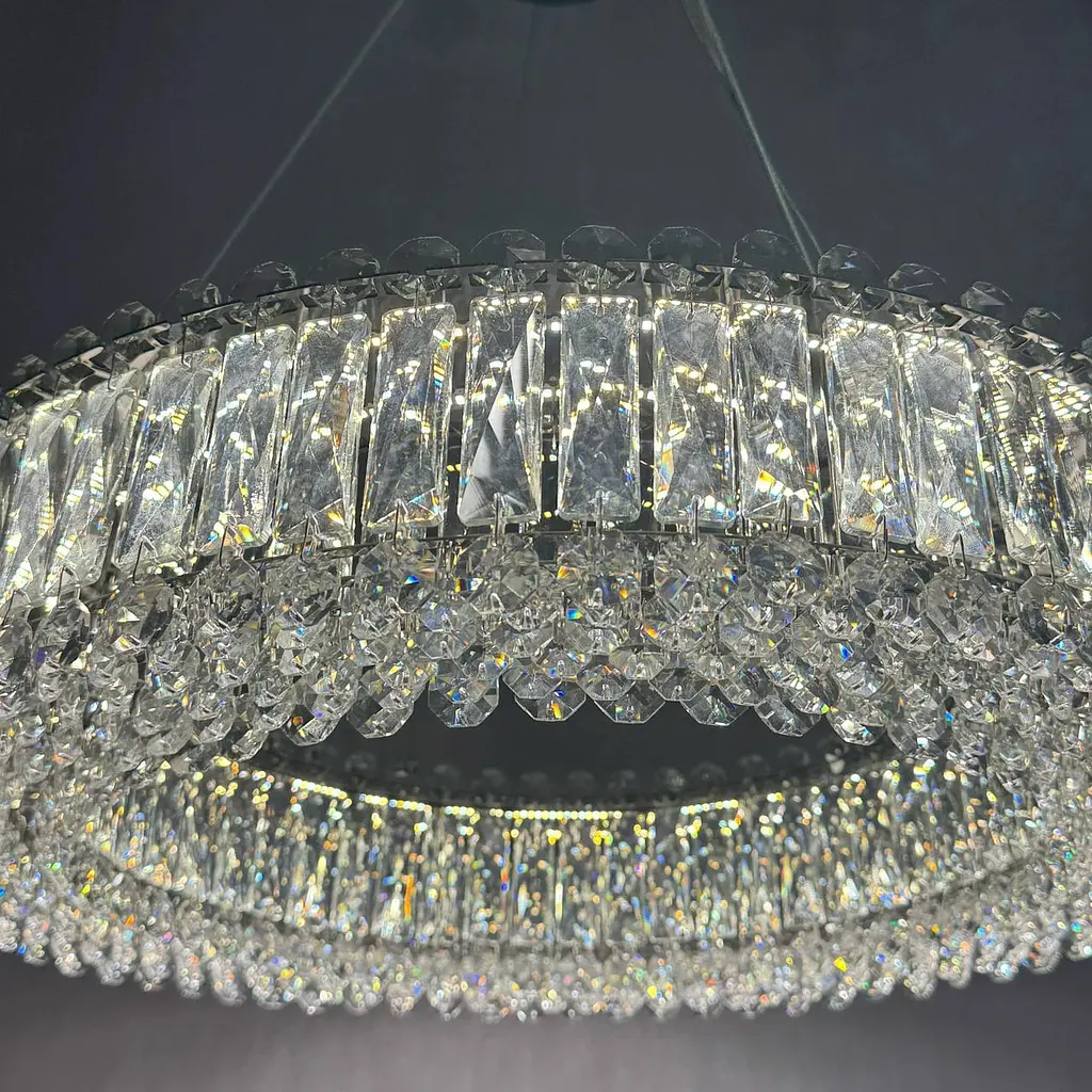 Кришталева підвісна LED-люстра Linisoln 8693-600 70W 60 см до 17 м2 - фото 5