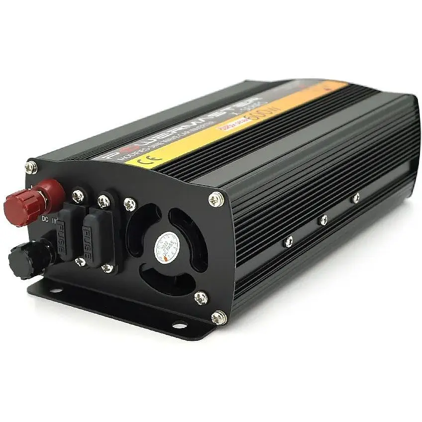 Інвертор напруги Powermaster, 24V/220V, 600W з модифікованою синусоїдою, 1 універсальна розетка, клеми - фото 2