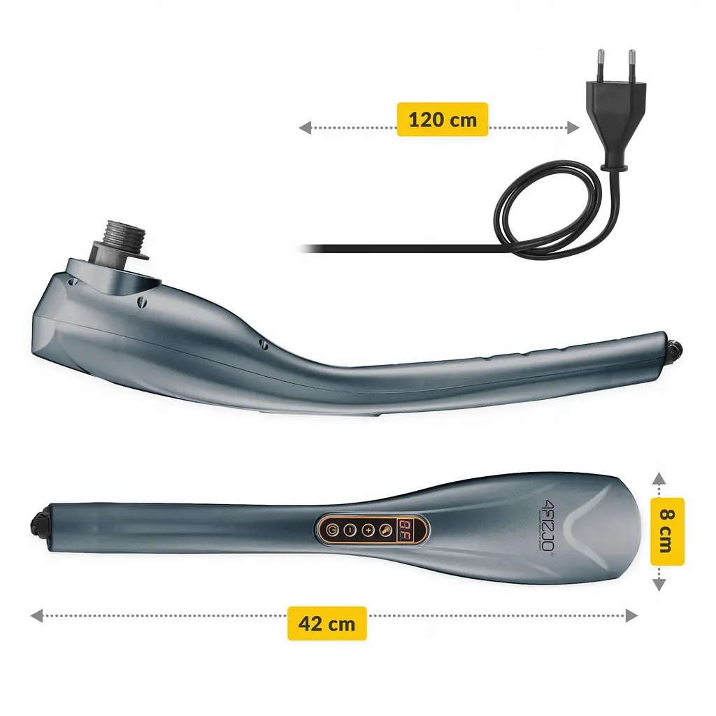 Ручний вібраційний масажер для тіла 4FIZJO Long Stick 7 в 1 4FJ0555 Grey (P-5907739319135) - фото 3