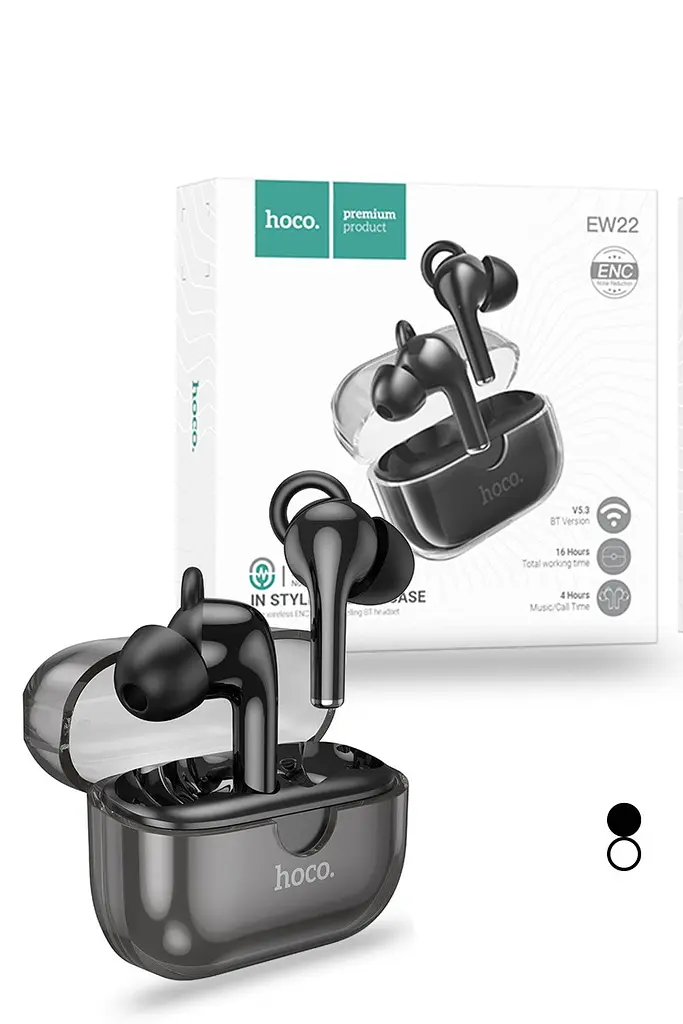 Блютуз Стерео Гарнитура Hoco EW22 TWS Черный - фото 2