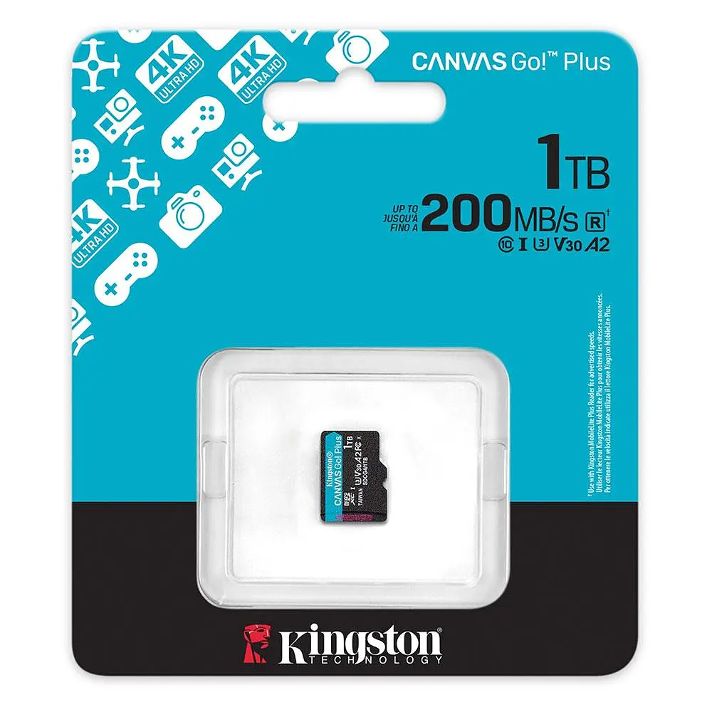 Карта пам'яті microSDXC (UHS-1 U3) Kingston Canvas Go! Plus 1Tb class 10 A2 V30 (R200MB/s, W-160MB/s) - фото 2