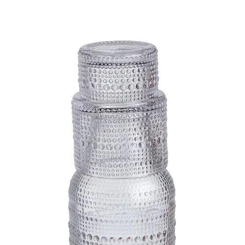 Кувшин 700 мл со стаканом 1 (шт) графин для компота сока воды лимонада кувшин для напитков Прозрачный Yiwu HP-19-L1 - фото 3