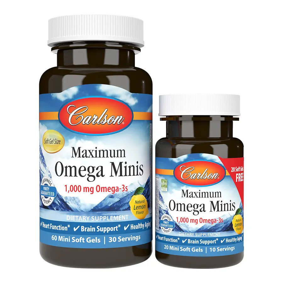 Жирні кислоти Carlson Labs Maximum Omega Minis 60+20 капсул - фото 2