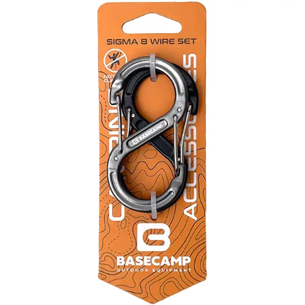 Карабін Base Camp Sigma 8 Wire Set 2шт Black Grey