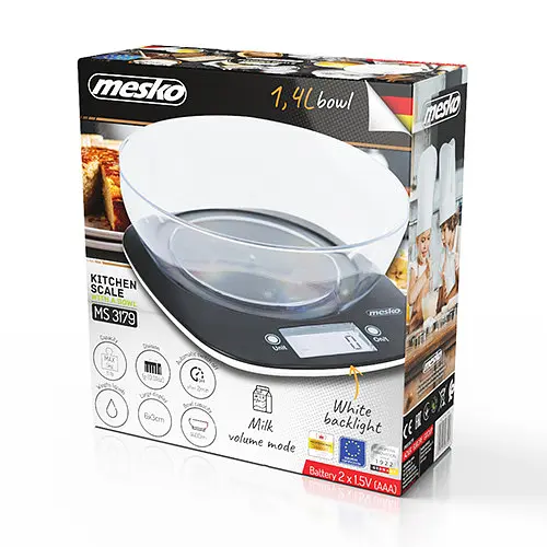 Ваги кухонні Mesko MS 3179 black - фото 10