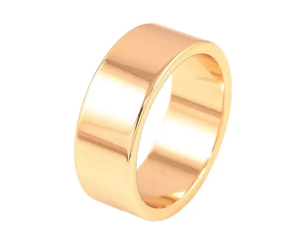 Обручка XUPING Позолота 18K "Американка 8мм" (350632) р.22,5 - фото 2