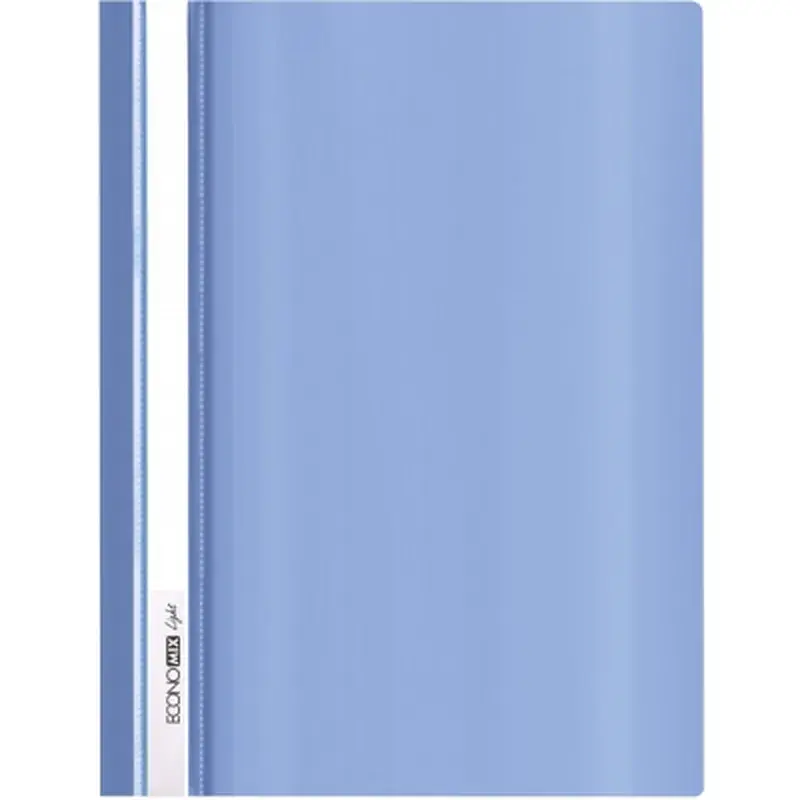 Папка-швидкозшивач Economix А4 Light без перфорації, синя (E38503-02)