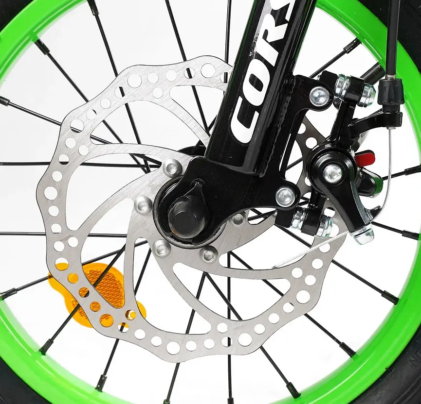 Велосипед 2-х колесный Corso Falcon 14" FL-14833 стальная рама, дисковые тормоза, дополнительные колеса, собранный на 85% (6800070148333) - фото 4