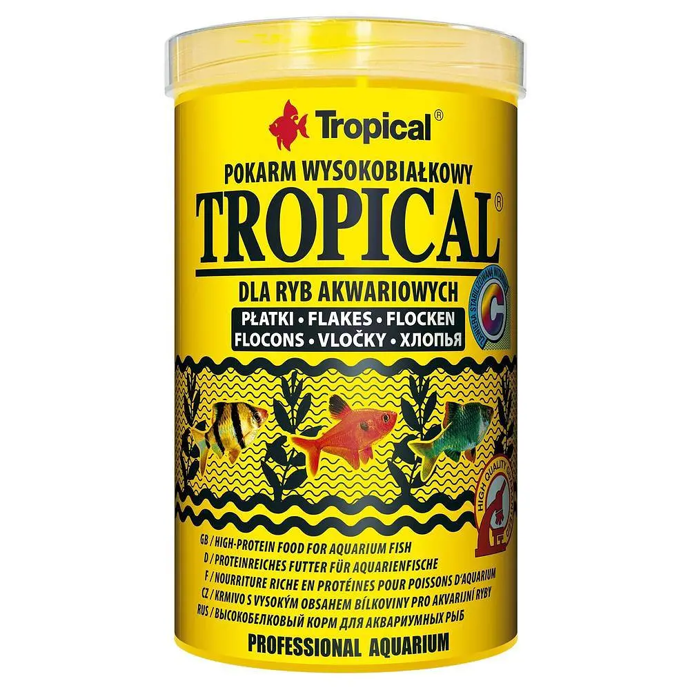 Сухий корм для акваріумних риб Tropical в пластівцях Tropical 1 л для всіх акваріумних риб - фото 3