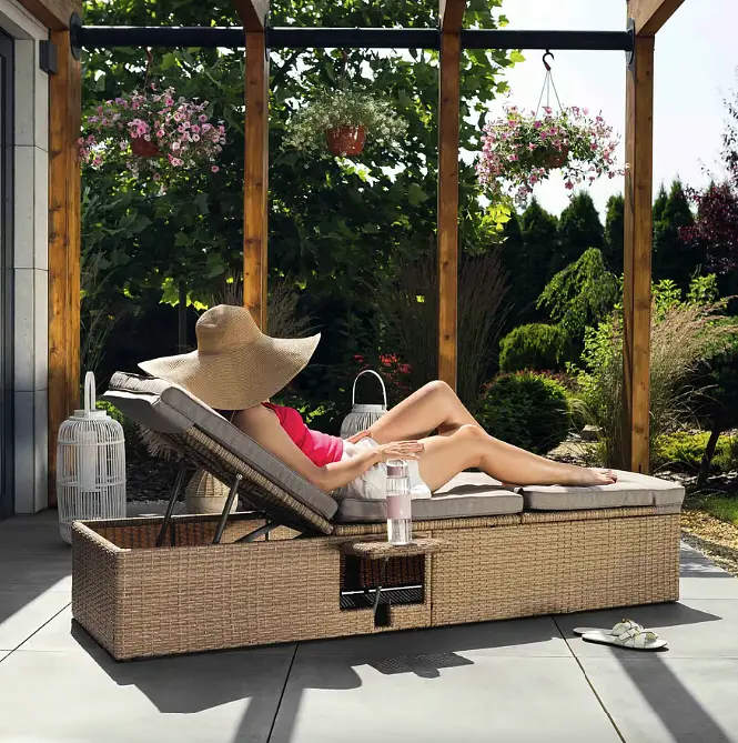 Садовий шезлонг Di Volio Asco бежевий - фото 4