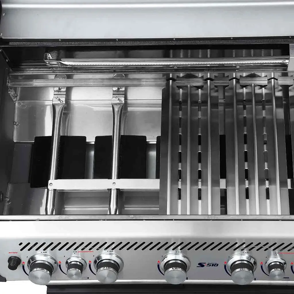 Газовий гриль Santos S-518 з бічним і заднім пальником, нержавіюча сталь (890604) - фото 4