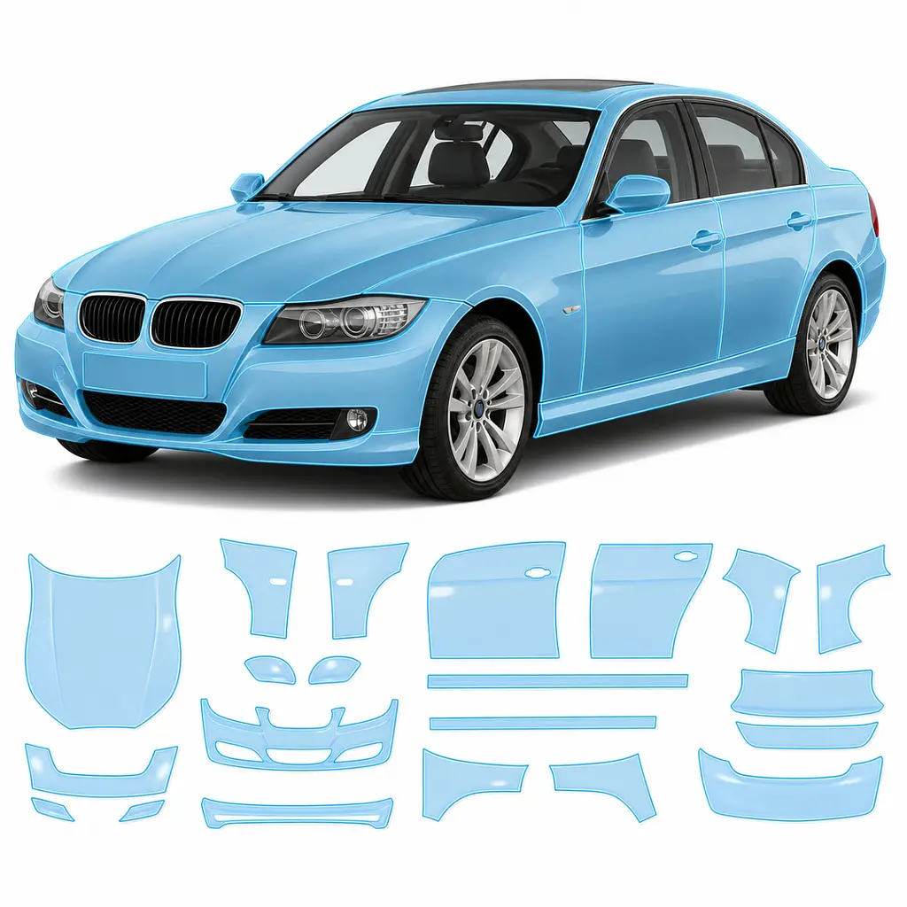 Антигравійна захисна бронеплівка за лекалами для BMW 3 Series E90 2005-2011 - повний кузов