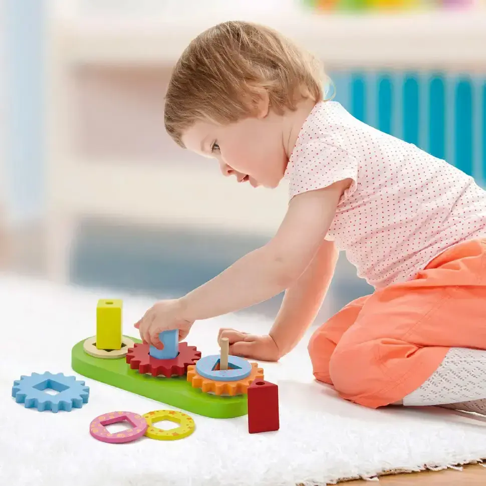 Пирамидка Viga Toys Шестерни деревянная (59611) - фото 6