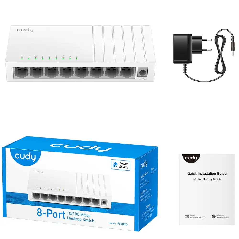 Комутатор Cudy FS108D, 8 портовий Desktop Switch - фото 3