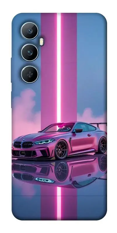TPU чохол Demsky Pink neon car для Realme C65 4G