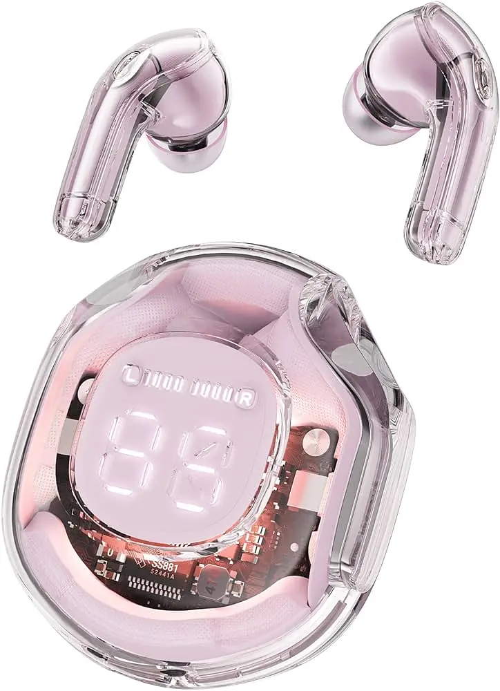 Беспроводные наушники Acefast TWS T8 вакуумные розовые - фото 2