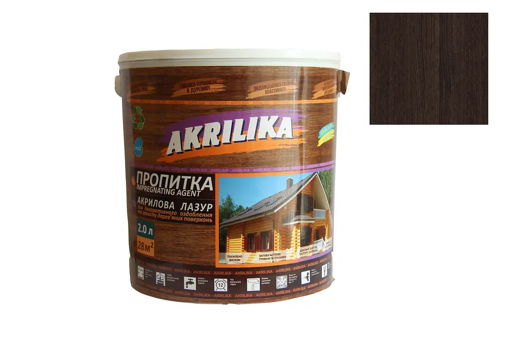 Акрилове просочення для дерева Impregnant Agent Akrilika венге 2 л - фото 2