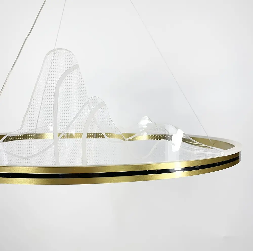 Изысканная подвесная LED люстра с имитацией высокогорья Line.F Диаметр 80см - фото 5