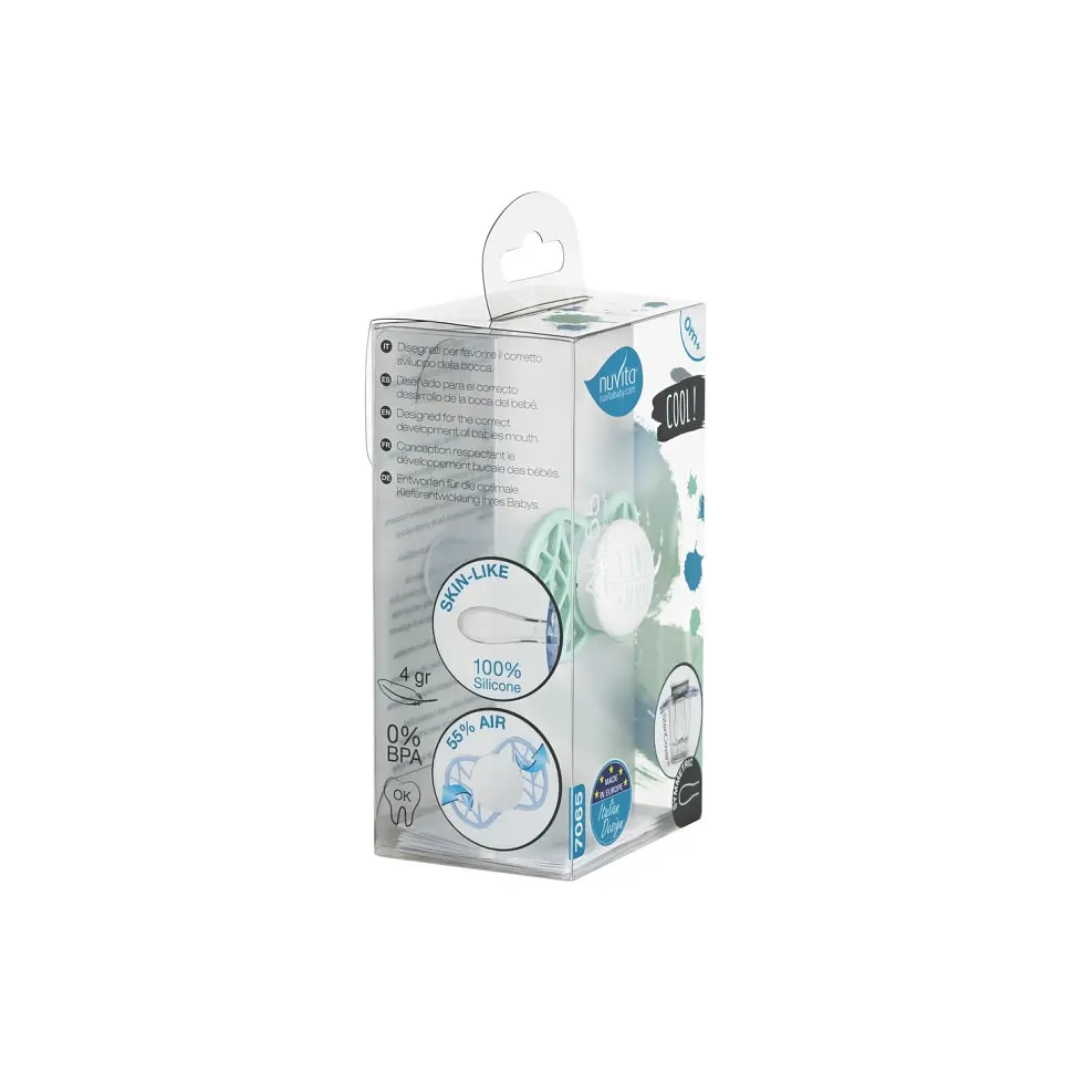 Пустушка Nuvita 7065 Air55 Cool симетрична 0m+ I LOVE MUM м'ятна NV7065SG - фото 4
