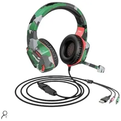Навушники ігрові провідні НОСО ESD08 Gaming headphones Hi-Res Camouflage-Green - фото 5