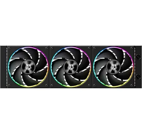 Система рідинного охолодження ID-Cooling DL360 MAX, Black, 3x MF-1230-ARGB-K PWM, 500～2300±10%RPM, Intel: 1851/1700/1200/1151/115x, AMD: AM4/AM5, до 350 Вт, 3.5" TFT, 400x120x38 мм радіатор - фото 4
