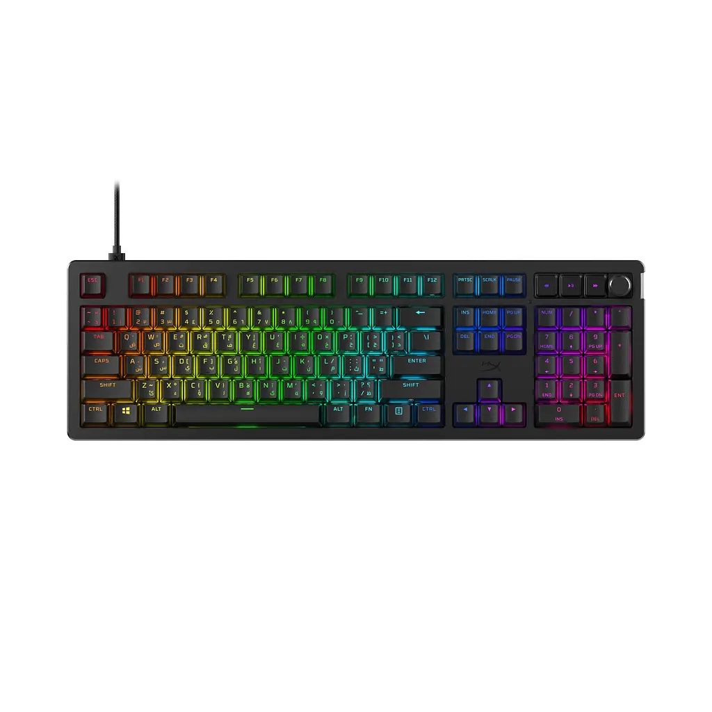 Клавіатура механічна Alloy Rise 106key, Red, USB-A, EN/UA, RGB, чорний HyperX teh0013885 - фото 2